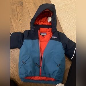 Patagonia Kids Two-Tone Puffer Jacket and Matching Bib